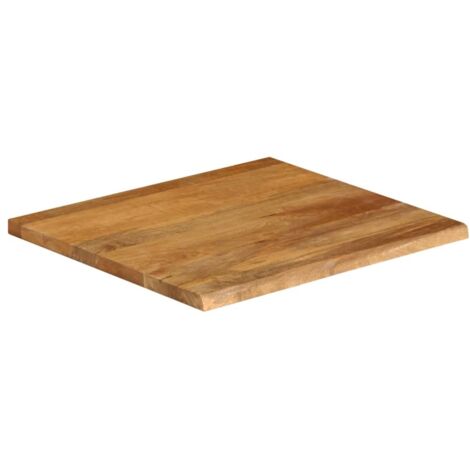 Dessus de table，Plateau de table，Dessus de bureau à bord vivant 40x40x3,8 cm bois massif manguier CFW44090