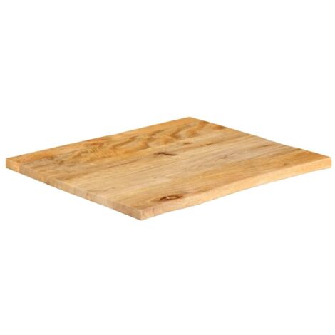 Dessus de table，Plateau de table，Dessus de bureau à bord vivant 60x60x3,8 cm bois massif manguier CFW70887