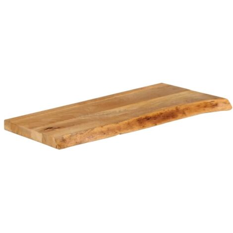 Dessus de table，Plateau de table，Dessus de bureau à bord vivant 80x40x3,8 cm bois massif manguier CFW14752