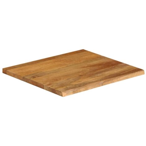 Dessus de table，Plateau de table，Dessus de bureau à bord vivant 80x80x2,5 cm bois massif manguier CFW86581