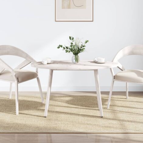 Dessus de table，Plateau de table，Dessus de bureau blanc 100x50x2,5 cm bois de pin massif ovale CFW46778