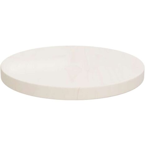 Dessus de table，Plateau de table，Dessus de bureau Blanc Ø30x2,5 cm Bois de pin massif CFW42739