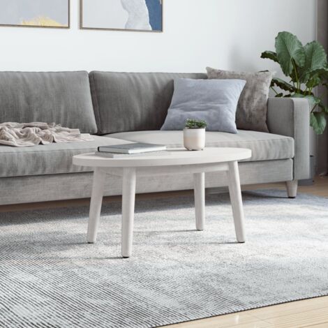Dessus de table，Plateau de table，Dessus de bureau blanc 80x40x2,5 cm bois de pin massif ovale CFW25407
