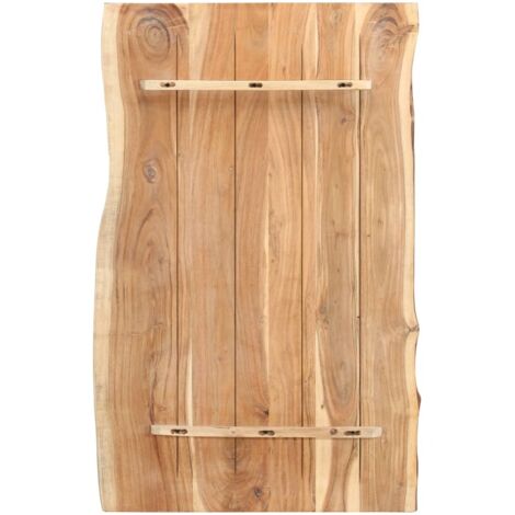 Dessus de table，Plateau de table，Dessus de bureau Bois d'acacia massif 100x(50-60)x3,8 cm CFW84651