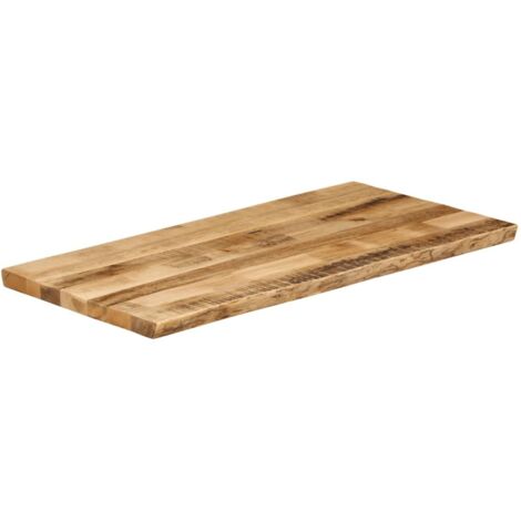 Dessus de table，Plateau de table，Dessus de bureau bord vivant 110x60x2,5 cm bois de manguier brut CFW79721