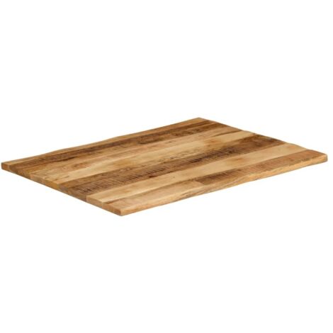 Dessus de table，Plateau de table，Dessus de bureau bord vivant 110x80x2,5 cm bois de manguier brut CFW22681
