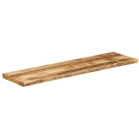 Dessus de table，Plateau de table，Dessus de bureau bord vivant 160x40x3,8 cm bois de manguier brut CFW32081
