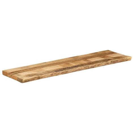 Dessus de table，Plateau de table，Dessus de bureau bord vivant 180x40x2,5 cm bois de manguier brut CFW23038