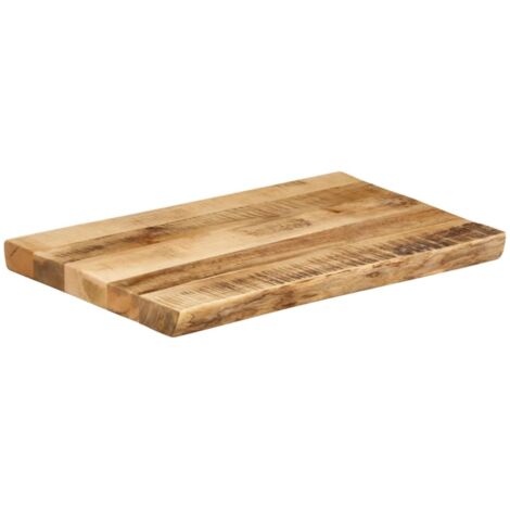 Dessus de table，Plateau de table，Dessus de bureau bord vivant 70x40x3,8 cm bois de manguier brut CFW46584