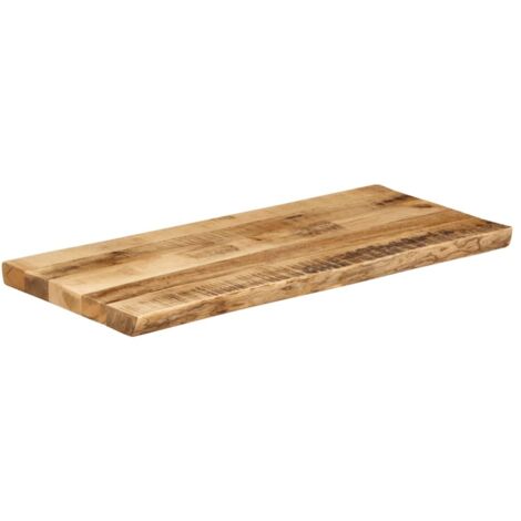 Dessus de table，Plateau de table，Dessus de bureau bord vivant 80x40x3,8 cm bois de manguier brut CFW81847