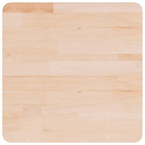 Dessus de table，Plateau de table，Dessus de bureau carré 50x50x1,5 cm Bois chêne massif non traité CFW61596