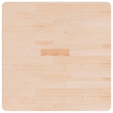 Dessus de table，Plateau de table，Dessus de bureau carré 70x70x2,5 cm Bois chêne massif non traité CFW93518