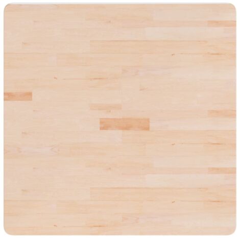 Dessus de table，Plateau de table，Dessus de bureau carré 80x80x1,5 cm Bois chêne massif non traité CFW75620