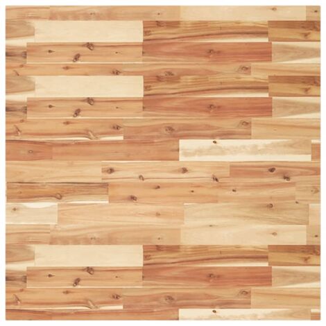 Dessus de table，Plateau de table，Dessus de bureau carré 80x80x4 cm bois massif d'acacia CFW50147