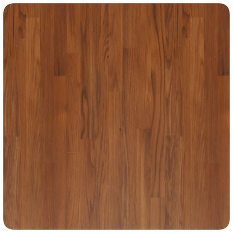 Dessus de table，Plateau de table，Dessus de bureau carré Marron foncé 70x70x4cm Bois chêne traité CFW50645