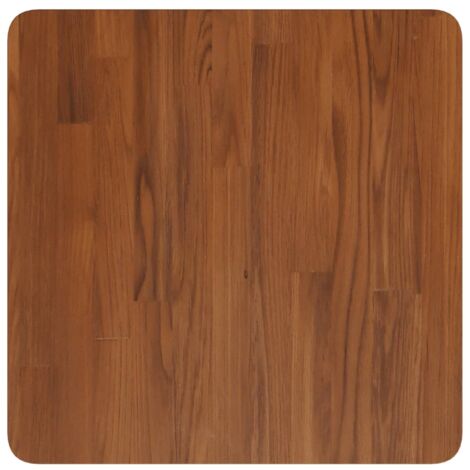 Dessus de table，Plateau de table，Dessus de bureau carré Marron foncé50x50x2,5cm Bois chêne traité CFW77716