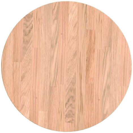 Dessus de table,Plateau de table,Dessus de bureau Marron clair Ø 40 x 2.5 cm Chêne massif CFW47998
