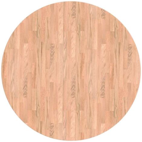 Dessus de table,Plateau de table,Dessus de bureau Marron clair Ø 90 x 4 cm Chêne massif CFW54732