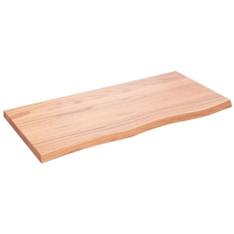 Dessus de table,Plateau de table,Dessus de bureau marron clair bois chêne massif traité CFW33407