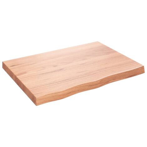 Dessus de table,Plateau de table,Dessus de bureau marron clair bois chêne massif traité CFW44633