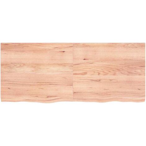 Dessus de table,Plateau de table,Dessus de bureau marron clair bois chêne massif traité CFW89261