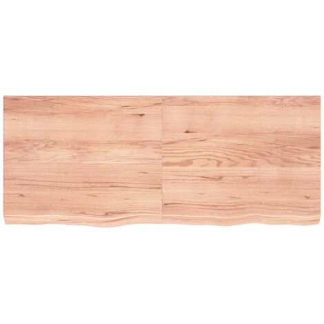 Dessus de table，Plateau de table，Dessus de bureau marron clair bois chêne massif traité CFW92408