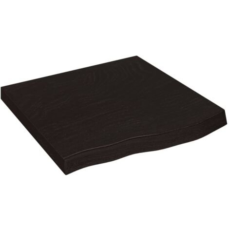 Dessus de table，Plateau de table，Dessus de bureau marron foncé bois chêne massif traité CFW68499