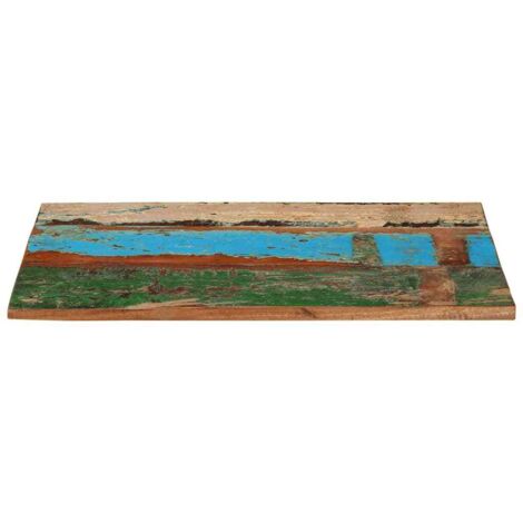 Dessus de table，Plateau de table，Dessus de bureau rectangulaire 60x90 cm 25-27 mm Bois récupéré CFW59439