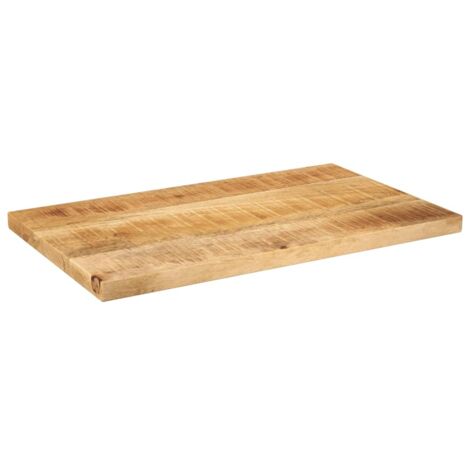 Dessus de table，Plateau de table，Dessus de bureau rectangulaire bois massif de manguier brut CFW22229