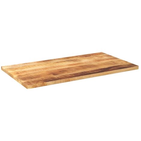 Dessus de table，Plateau de table，Dessus de bureau rectangulaire bois massif de manguier brut CFW53124
