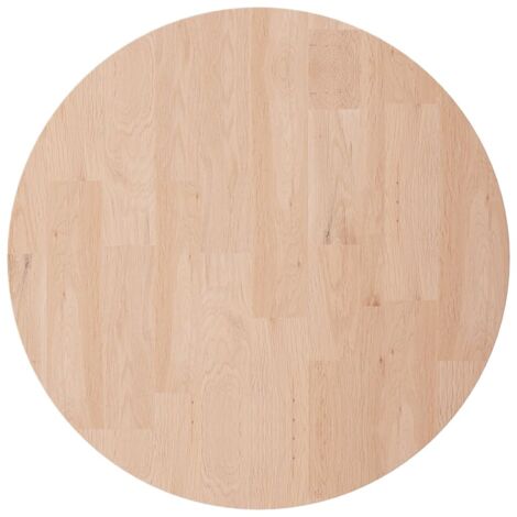 Dessus de table,Plateau de table,Dessus de bureau rond Ø30x2,5 cm Bois de chêne massif non traité CFW25921