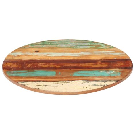 Dessus de table，Plateau de table，Dessus de bureau rond 40 cm 15-16 mm Bois de récupération CFW77396