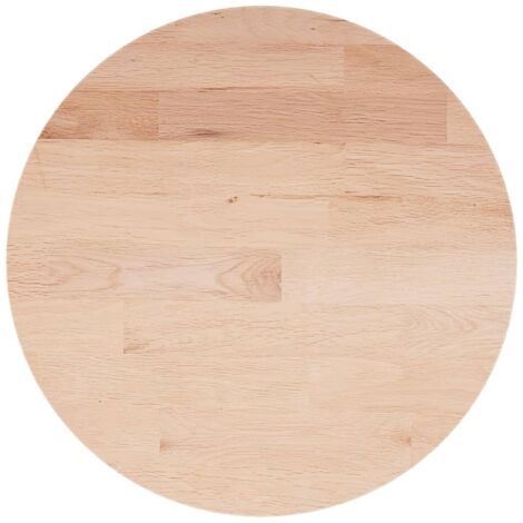 Dessus de table,Plateau de table,Dessus de bureau rond Ø40x1,5 cm Bois de chêne massif non traité CFW18948