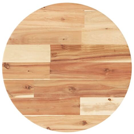Dessus de table，Plateau de table，Dessus de bureau rond Ø40x4 cm bois massif d'acacia CFW10848