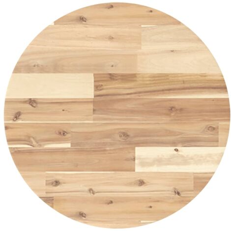 Dessus de table,Plateau de table,Dessus de bureau rond Ø50x4 cm bois massif d'acacia CFW78512