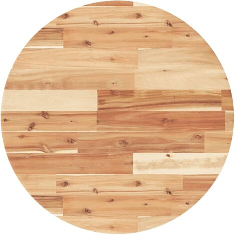Dessus de table，Plateau de table，Dessus de bureau rond Ø60x2 cm bois massif d'acacia CFW14097