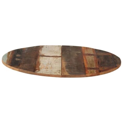 Dessus de table，Plateau de table，Dessus de bureau rond 70 cm 15-16 mm Bois de récupération CFW17722