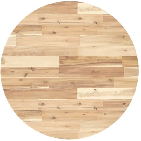 Dessus de table，Plateau de table，Dessus de bureau rond Ø70x2 cm bois massif d'acacia CFW86165