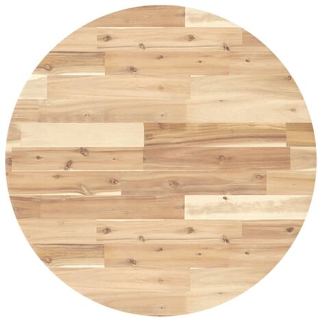 Dessus de table，Plateau de table，Dessus de bureau rond Ø70x4 cm bois massif d'acacia CFW43590