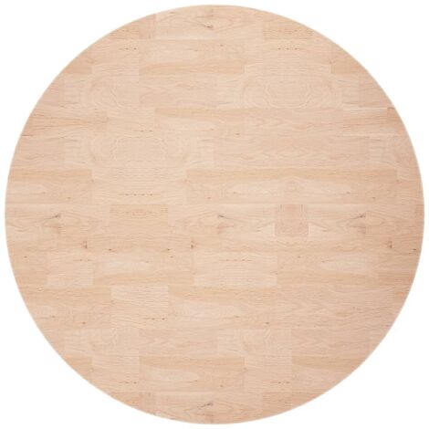 Dessus de table，Plateau de table，Dessus de bureau rond Ø80x2,5 cm Bois de chêne massif non traité CFW87837