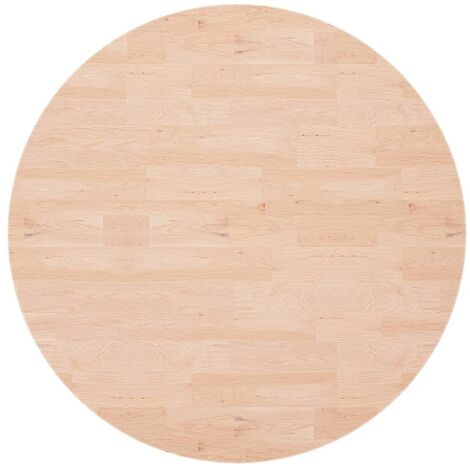 Dessus de table,Plateau de table,Dessus de bureau rond Ø90x1,5 cm Bois de chêne massif non traité CFW91878