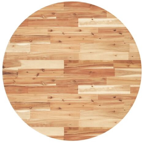 Dessus de table,Plateau de table,Dessus de bureau rond Ø90x2 cm bois massif d'acacia CFW21477