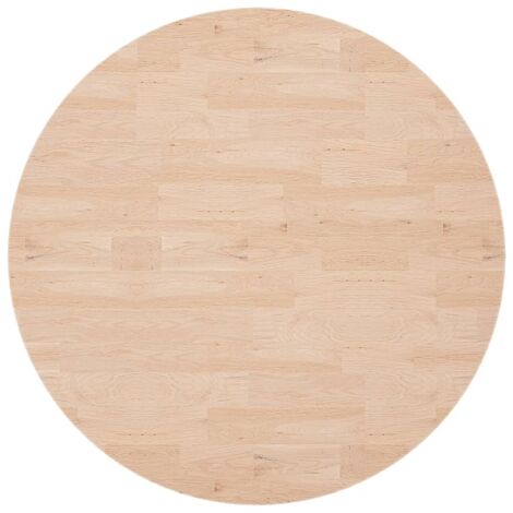 Dessus de table,Plateau de table,Dessus de bureau rond Ø90x4 cm Bois de chêne massif non traité CFW49375