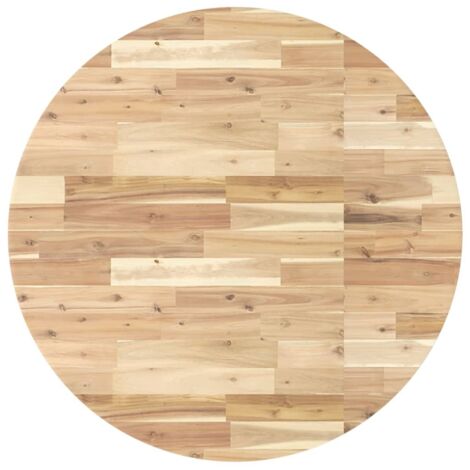 Dessus de table，Plateau de table，Dessus de bureau rond Ø90x4 cm bois massif d'acacia CFW94300