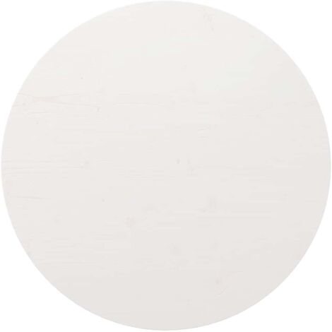 Dessus de table，Plateau de table，Dessus de bureau rond blanc Ø90x3 cm bois de pin massif CFW74172