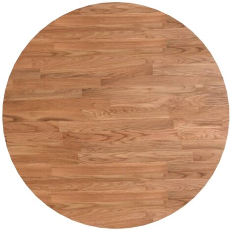 Dessus de table,Plateau de table,Dessus de bureau rond Marron clair Ø60x1,5 cm Bois chêne traité CFW46165
