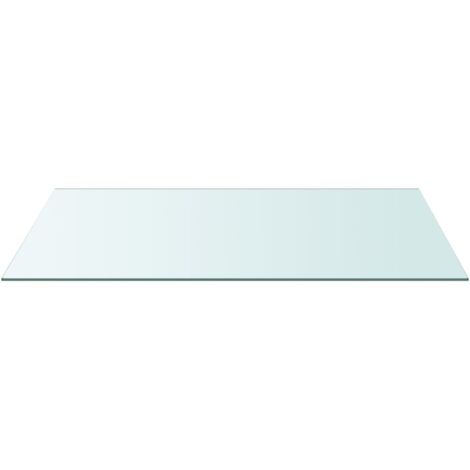Dessus de table，Plateau de table，Dessus de bureau Transparent 50x100 cm Verre trempé CFW13365