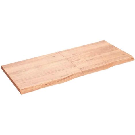 Dessus de table，Plateau de table，Plan de travail marron clair 140x60x4 cm bois chêne traité CIV398300