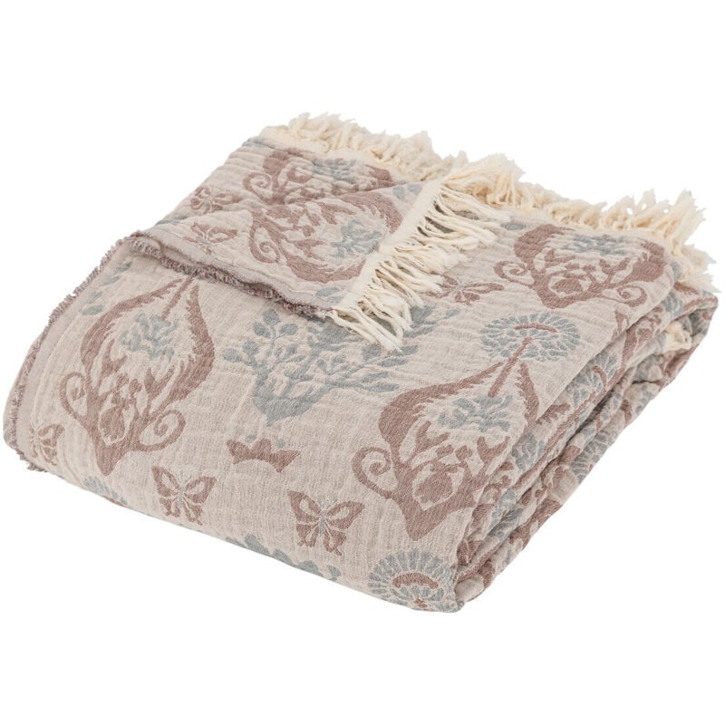 Grand couvre-lit en mousseline inuit, 240 x 260 cm