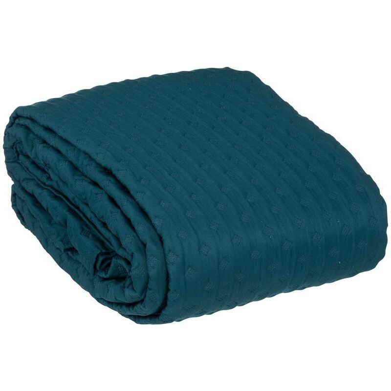 Dessus de lit Kalia 240x260cm bleu égéen Atmosphera créateur d'intérieur